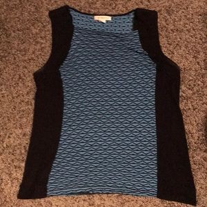 3/$15-Black and blue sleeveless top